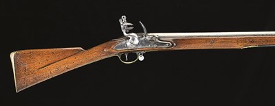 Lot 345 - A .750 CALIBRE INDIA PATTERN FLINTLOCK MUSKET