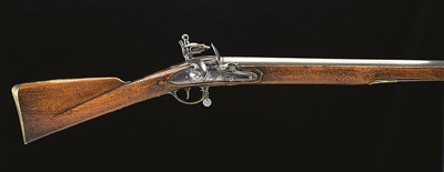 Lot 347 - A .750 CALIBRE INDIA PATTERN FLINTLOCK MUSKET