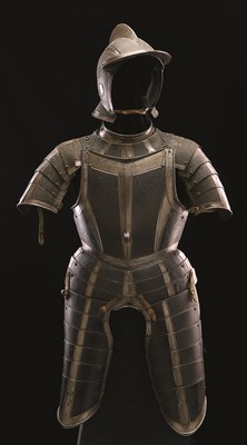Lot 355 - **A COMPOSITE GERMAN 'BLACK AND WHITE' THREE-QUARTER INFANTRY ARMOUR (KNECHTISCHE HARNASCH)