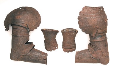 Lot 371 - ELEMENTS OF NORTH EUROPEAN CUIRASSIER ARMOUR