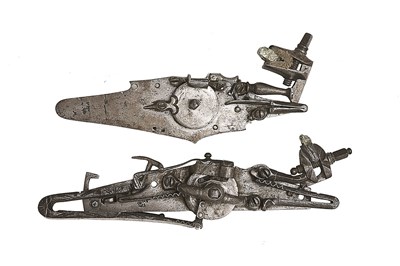 Lot 387 - TWO DETACHED WHEEL-LOCK MECHANISM