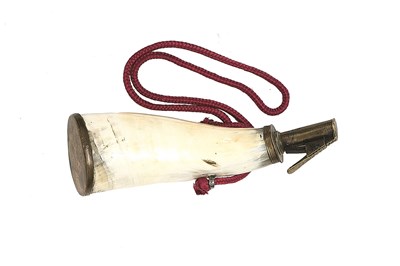 Lot 398 - A POWDER FLASK, LATE 18TH CENTURY