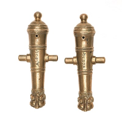 Lot 411 - A RARE PAIR OF INDIAN MINIATURE CANNON