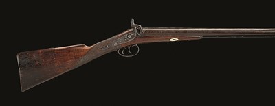 Lot 435 - A 14 BORE D.B. PERCUSSION SPORTING GUN BY SMITH