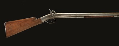 Lot 457 - A 14 BORE AMERICAN PERCUSSION SHOTGUN