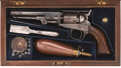 Lot 471 - A CASES .31 CALIBRE COLT MODEL 1849 LONDON PERCUSSION POCKET REVOLVER