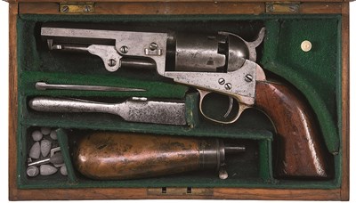 Lot 472 - A CASED .31 CALIBRE COLT MODEL 1849 NEW YORK PERCUSSION POCKET REVOLVER