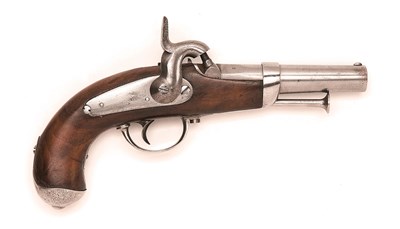 Lot 483 - A .650 CALIBRE BELGIAN RIFLED PERCUSSION PISTOL