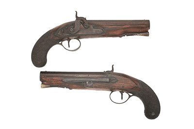 Lot 491 - A PAIR OF 15 BORE PERCUSSION BELT PISTOLS by W. PARKER