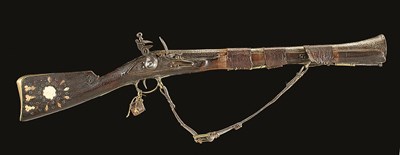 Lot 536 - **AN INDIAN FLINTLOCK BLUNDERBUSS