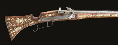 Lot 540 - **A RARE 10 BORE GERMAN MATCHLOCK MUSKET