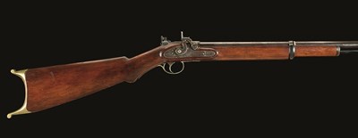 Lot 556 - **A .450 CALIBRE CANADIAN PERCUSSION TARGET RIFLE SIGNED MANTON