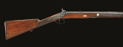 Lot 565 - **A 20 BORE PERCUSSION SPORTING RIFLE BY FISHENDEN