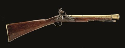 Lot 566 - **A FLINTLOCK BLUNDERBUSS BY PERRY