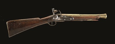 Lot 570 - **A FLINTLOCK BLUNDERBUSS