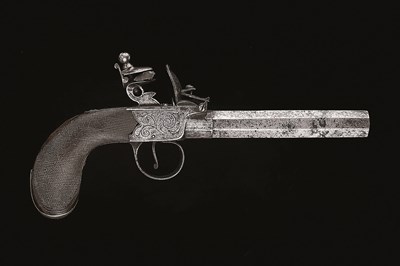 Lot 576 - **A 40 BORE FLINTLOCK POCKET PISTOLSIGNED WESTWOOD