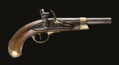 Lot 591 - **A .700 CALIBRE FRENCH MODEL AN. XIII FLINTLOCK PISTOL