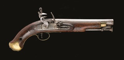 Lot 600 - **A .650 CALIBRE NEWLAND PATTERN FLINTLOCK PISTOL