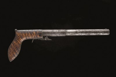 Lot 612 - **A. 31 CALIBRE A. RUGGLES UNDERHAMMER PERCUSSION PISTOL