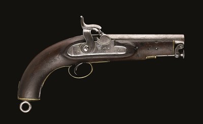Lot 621 - **A .577 CALIBRE VICTORIAN MODEL 1842 PERCUSSION COASTGUARD BELT PISTOL