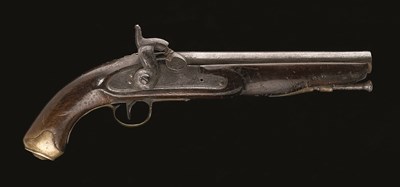 Lot 635 - **A 10 BORE PERCUSSION PISTOL OF REGULATION TYPE