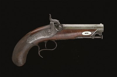 Lot 637 - **A 25 BORE IRISH PERCUSSION TRAVELLING PISTOL BY JOHN NEILL