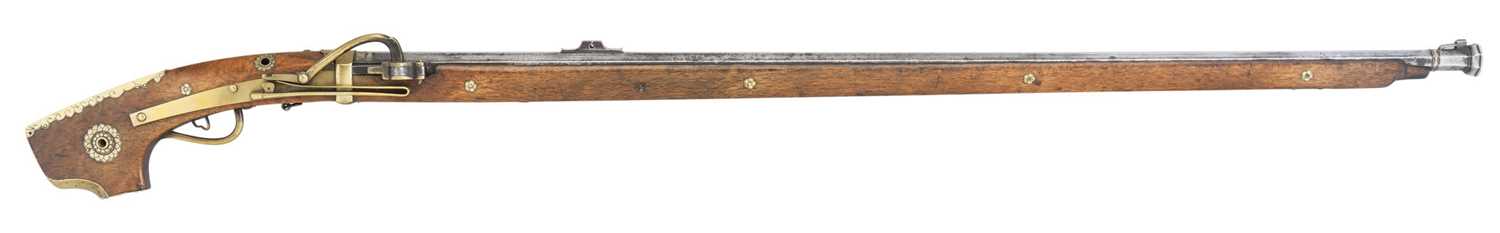 Lot 24 - **A 50 BORE JAPANESE SNAP MATCHLOCK MUSKET (TANEGASHIMA TEPPO)