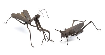 Lot 29 - *A PAIR OF JAPANESE ARTICULATED FIGURINES (JIZAI)