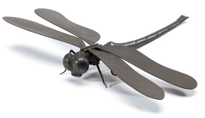 Lot 32 - **A LARGE JAPANESE MYÃ”CHIN MODEL DRAGONFLY (JIZAI)