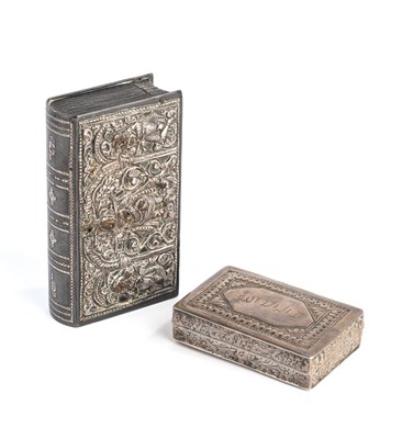 Lot 177 - TWO SILVER AND METAL BOXES, INDIA, CIRCA 1900