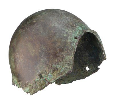 Lot 36 - **A CHINESE BRONZE HELMET