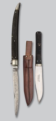 Lot 751 - A HUNTING KNIFE, COOPER & CO. 58 PICCADILY AND ANOTHER, B.B.WELLS, 431 STRAND, LATE 19TH CENTURY