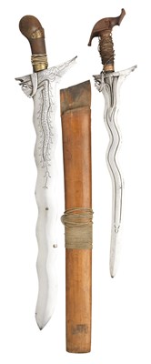 Lot 45 - **THREE SOUTHEAST ASIAN DAGGERS (KRIS)