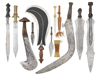 Lot 61 - **TEN AFRICAN EDGED WEAPONS