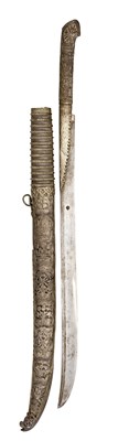 Lot 71 - AN OTTOMAN SILVER-MOUNTED SWORD (YATAGHAN)