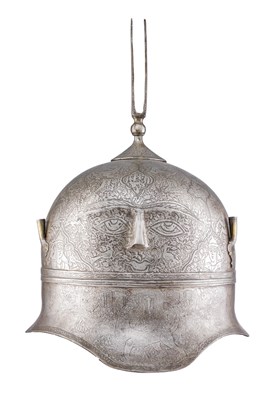 Lot 85 - **A PERSIAN HELMET (KULAH KHUD)