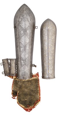 Lot 87 - **TWO INDO PERSIAN VAMBRACES (BAZU BAND)