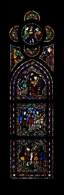 Lot 173 - **A LARGE STAINED GLASS WINDOW