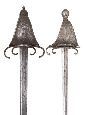 Lot 200 - **TWO ITALIAN RAPIERS WITH SO-CALLED 'CRAB-CLAW' HILTS