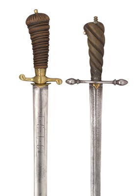 Lot 213 - **TWO GERMAN HUNTING SWORDS