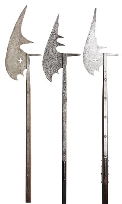 Lot 250 - **THREE GERMAN HALBERDS IN 15TH CENTURY STYLE