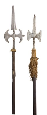 Lot 257 - **A FRENCH HALBERD FOR THE SWISS ROYAL GUARD
