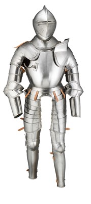 Lot 277 - A COMPOSITE ETCHED NORTH ITALIAN CAP-A-PIE FIELD ARMOUR, CIRCA 1540