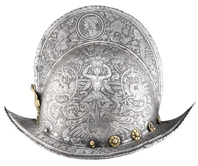 Lot 289 - **A NORTH ITALIAN COMB MORION
