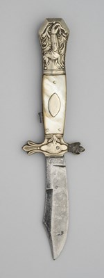 Lot 531 - A FOLDING BOWIE KNIFE FOR THE AMERICAN MARKET, JOSEPH HOLMES, CIRCA 1870