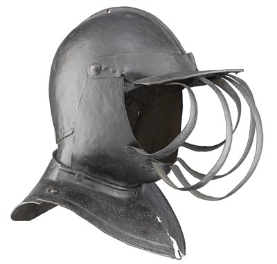 Lot 306 - **AN ENGLISH FUNERARY HELMET