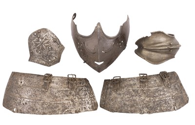 Lot 355 - THE VISOR OF A NORTH EUROPEAN 'TODENKOPF' HELMET