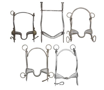 Lot 369 - **FIVE EUROPEAN HORSE BITS