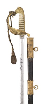 Lot 379 - **A POST 1902 NAVAL OFFICER'S SWORD BY S.W.SILVER & CO.