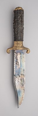 Lot 608 - A BOWIE KNIFE, JOSEPH RODGERS & SONS, MAKERS TO HER MAJESTY, LATE 19TH CENTURY